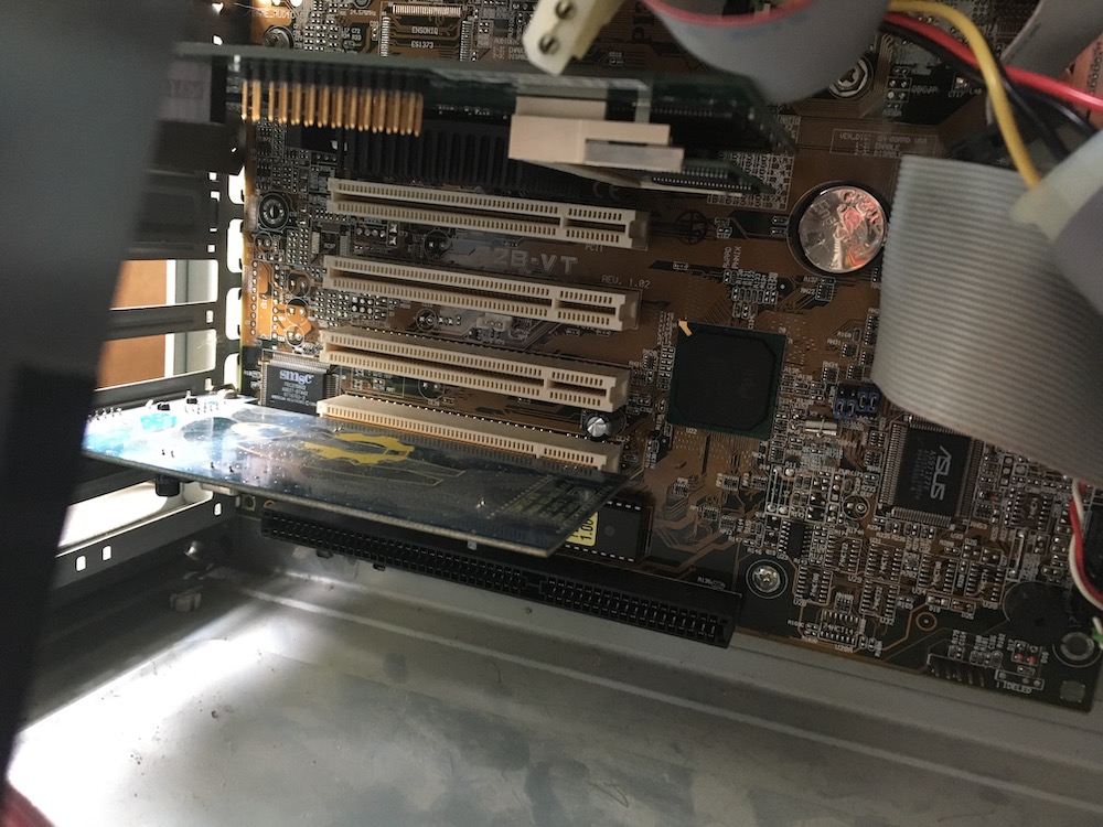 From top to bottom: one AGP, four PCI, and one ISA
